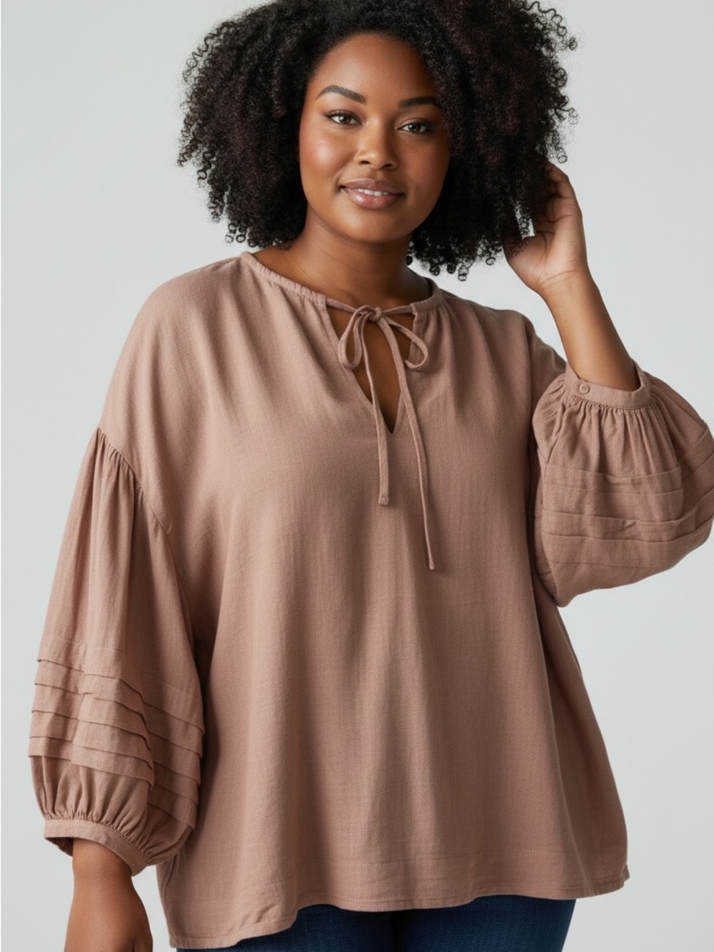 BANANA REPUBLIC  womens Boho Peasant Blouse Dusty Rose size xxl